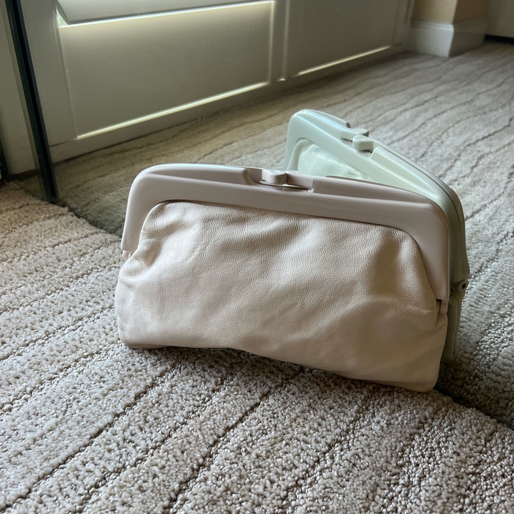 Vintage leather clutch Made in Italy